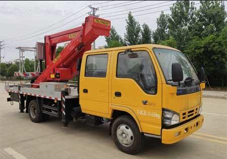 五十铃100p/600p双排座黄牌高空作业车（18-20米直臂加折臂混合）
